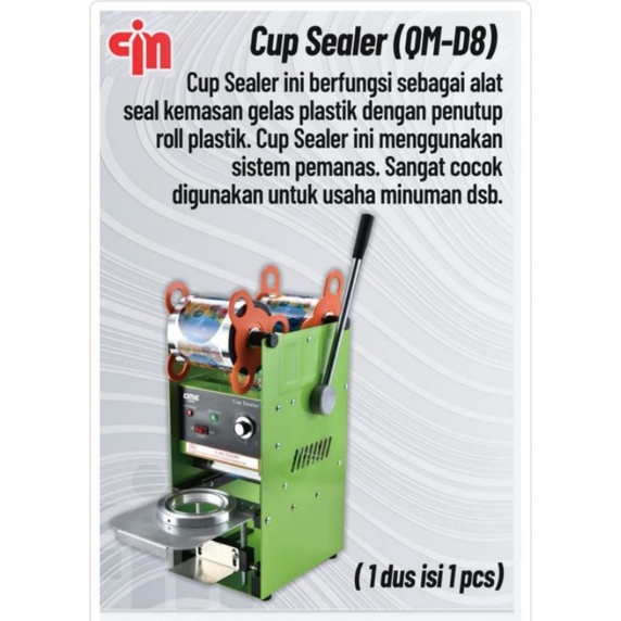 QME Cup Sealer QM-D8 Perekat Las Gelas Plastik