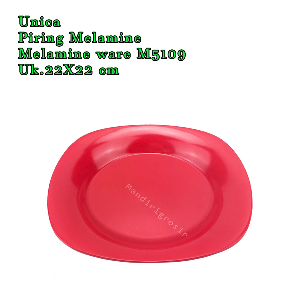 Unica * Piring Melamine * Melamine ware * M5109 * Uk.22X22 cm