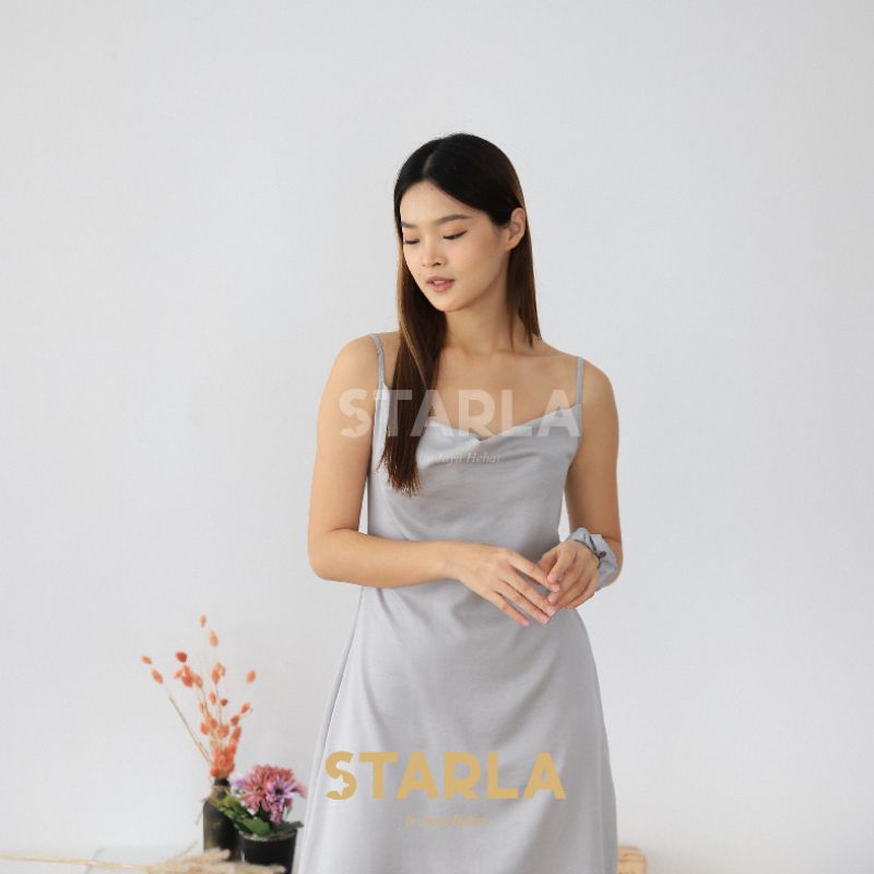 SILK COWL NECK DRESS SLIP DRESS SILK SATEEN DRESS PREMIUM SATIN LOW CUT SILK DRESS SUMMER TANKTOP SEXY DRESS STARLA TACT