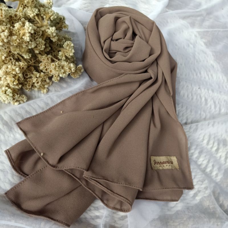 Pashmina premium ceruty babydoll 180x75cm/pashmina polos flory shawl/Jennamira_mode/