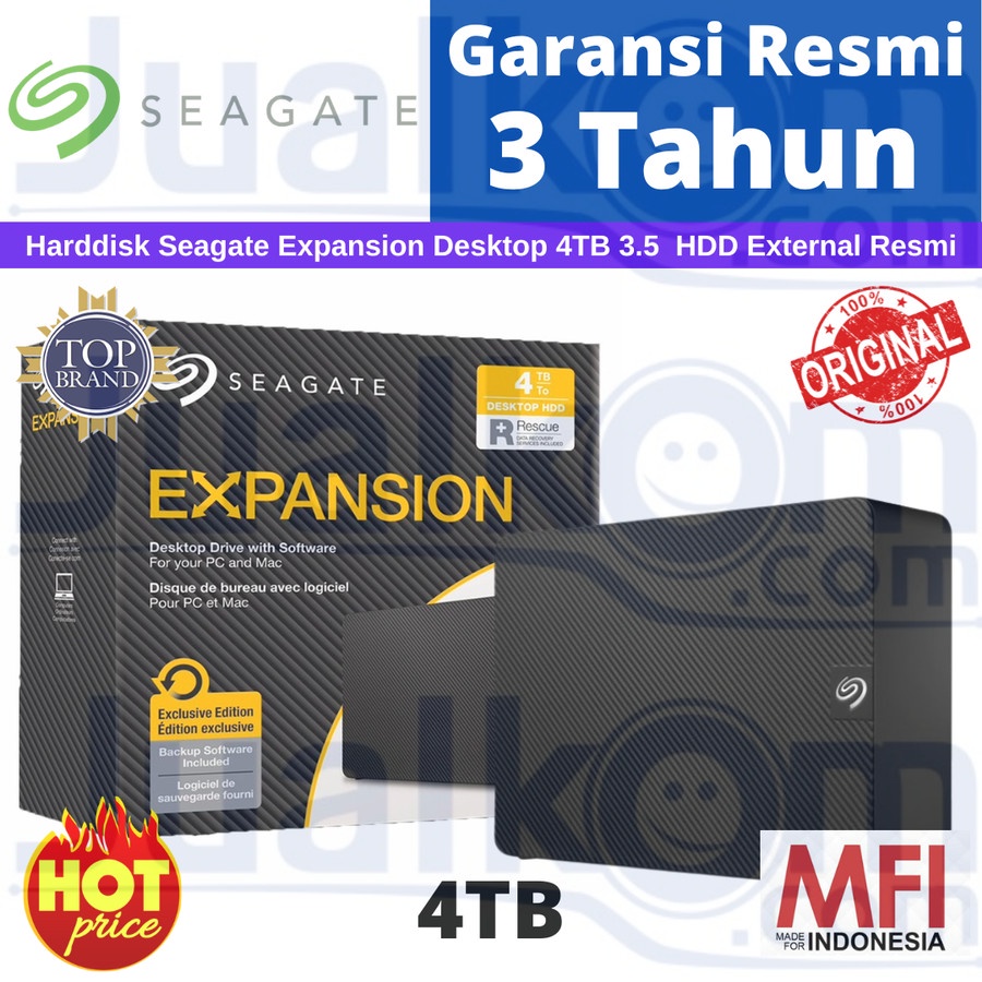 Seagate Expansion Desktop 4TB USB3.0 HDD Hardisk Eksternal Resmi