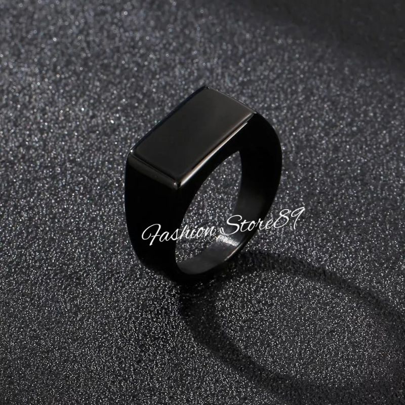 Cincin Pria Titanium Model Kotak Perhiasan Antikarat Fashion Pria Bestseller