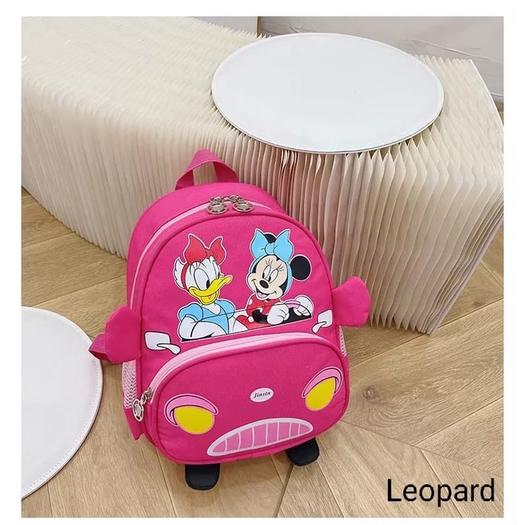 Tas Sekolah Anak Perempuan Tk/Paud Ransel Besar Nilon Kartun Cetak Motif Mickey Mouse