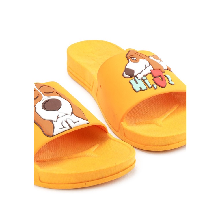 SANDAL SLIDE WANITA HUSH PUPPIES ORIGINAL CASUAL BRANDED YELLOW HW39