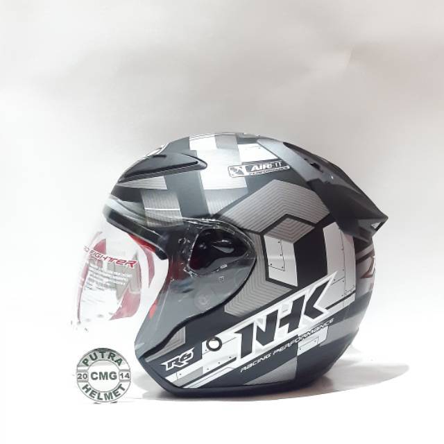 HELM NHK R6 CUBE BLACK SILVER DOF