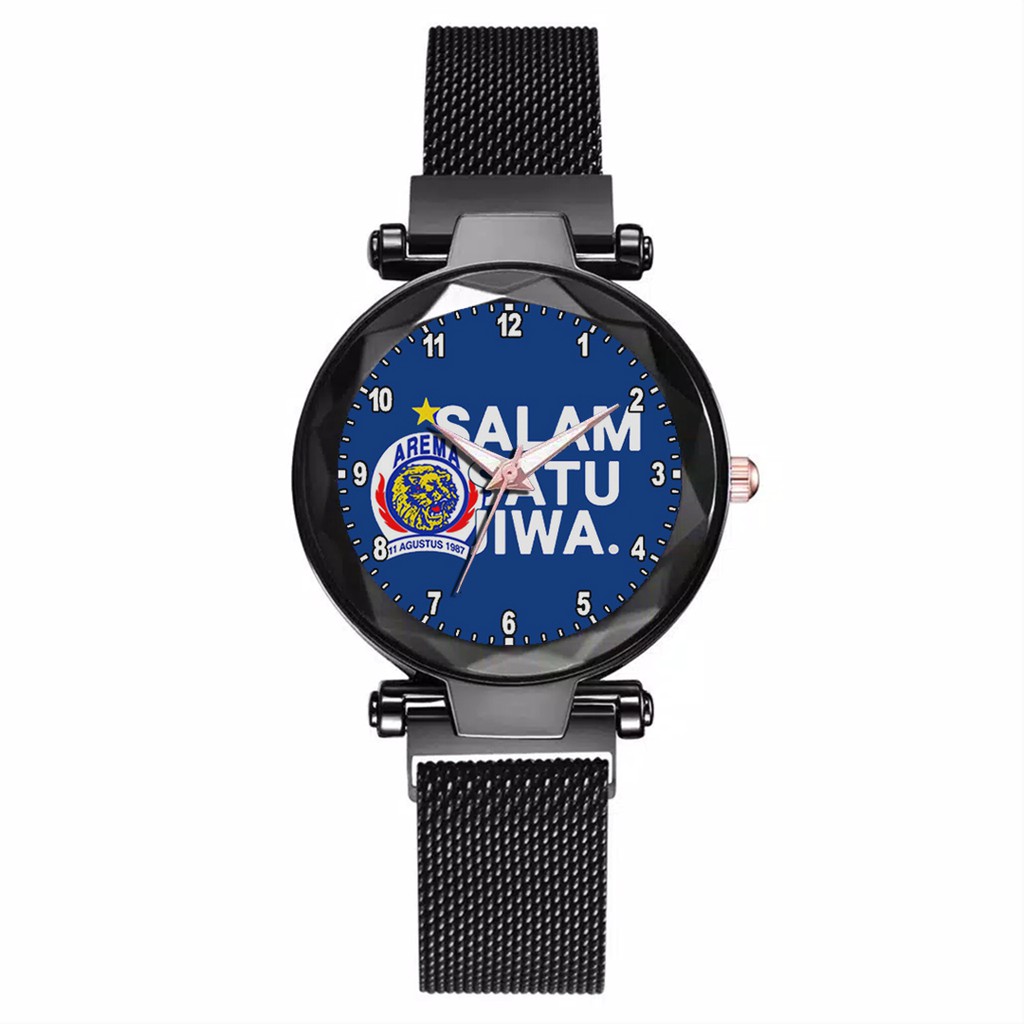 Jam Tangan Wanita Custom - AREMANITA AREMA MOTIF 4 Free Box &amp; Batre Cadangan