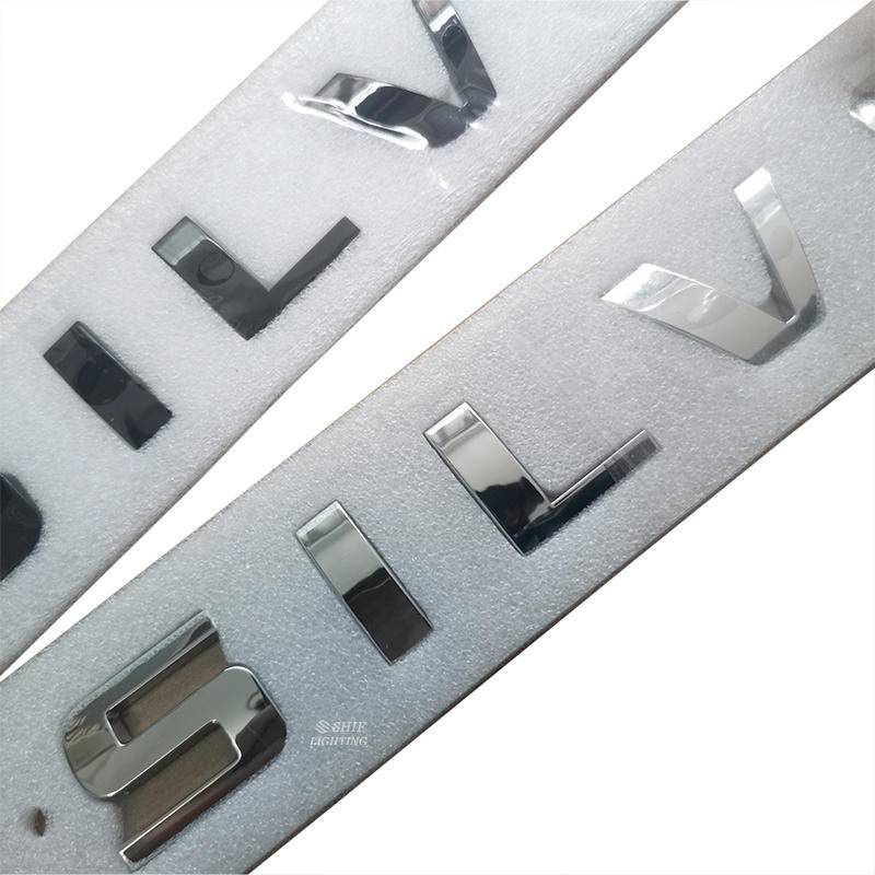 1pc Stiker Emblem Tulisan Silverado Untuk Dekorasi Mobil Chevrolet Silverado