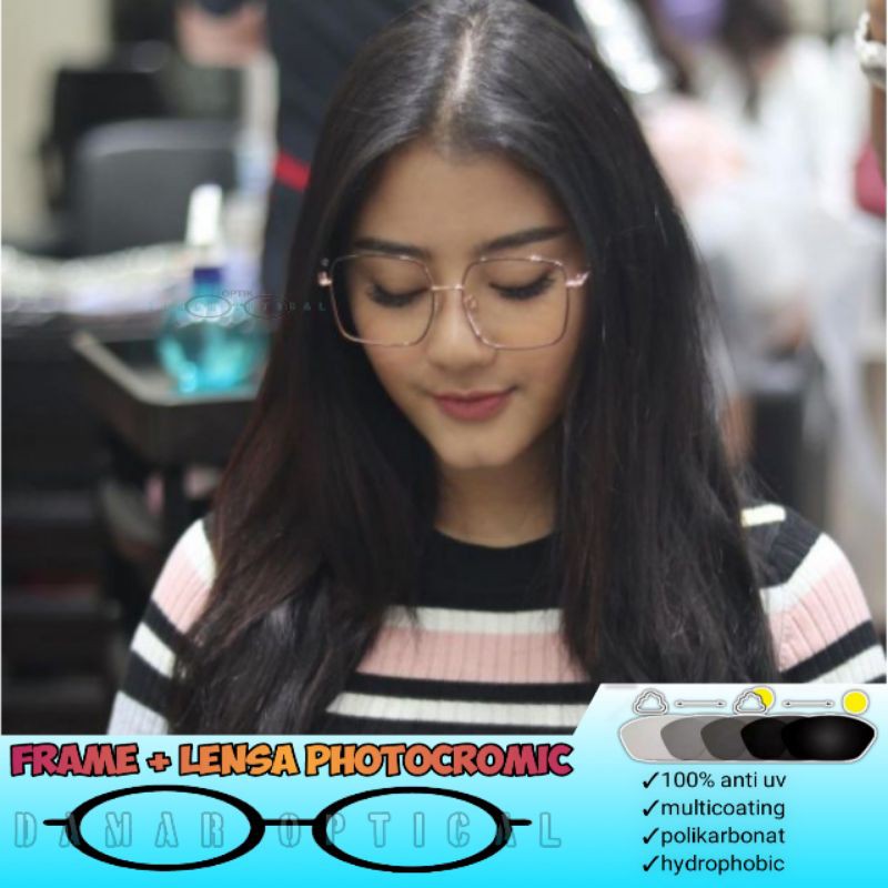 KACAMATA MINUS KOTAK BESAR   | KACAMATA WANITA ANTIRADIASI | KACAMATA FASHION |  FRAME 98331