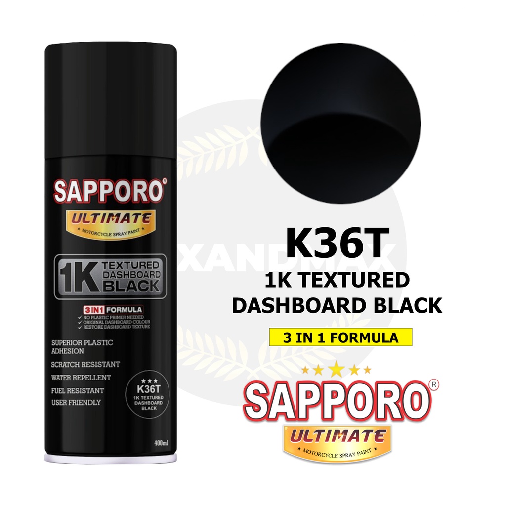 SAPPORO ULTIMATE 1K Textured Dashboard Black K36T 400 ml