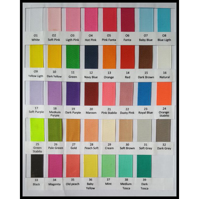 

Promo Pita Grosgrain Polos Import 1" (2.5Cm) 100 Yard