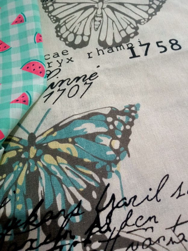 Katun Linen Motif Kupu-kupu