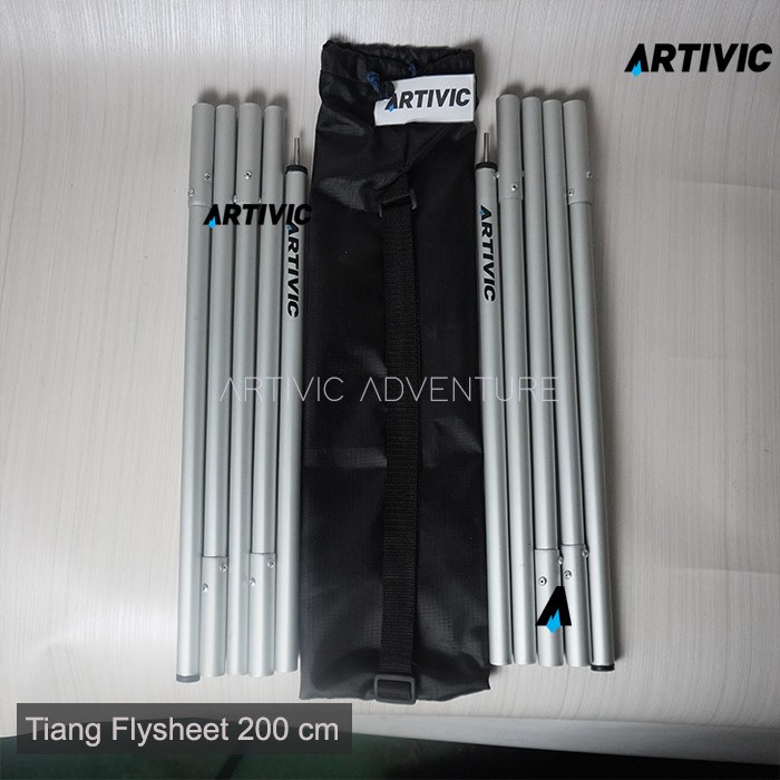 Tiang Flysheet 200cm Aluminium Alloy Pole Bivac Ultralight 2x200