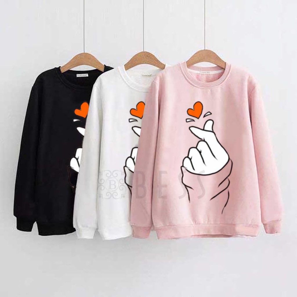 RX FASHION SWEATER MURAH WANITA / SWEATER LENGAN PANJANG SRANGHAE LOVE