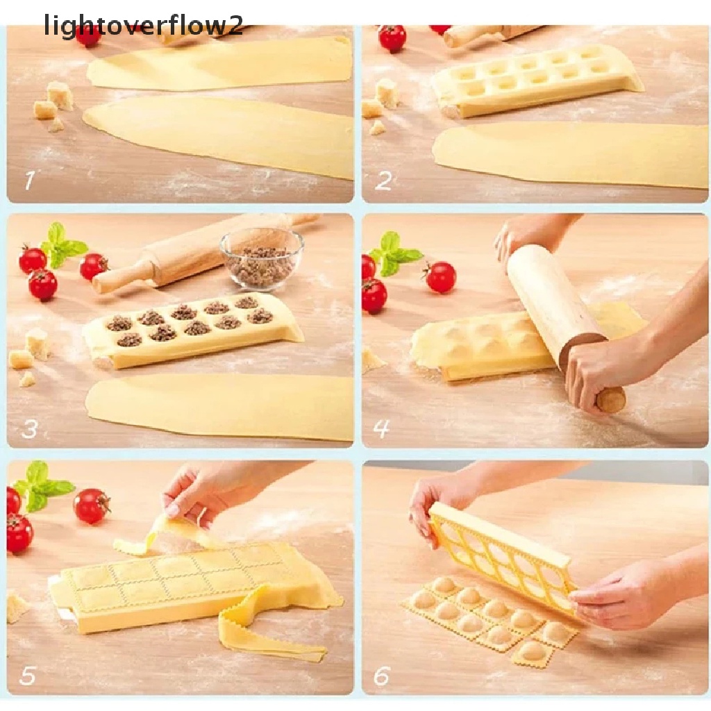 (lightoverflow2) 10pcs Cetakan Pangsit / Ravioli / tortellini DIY