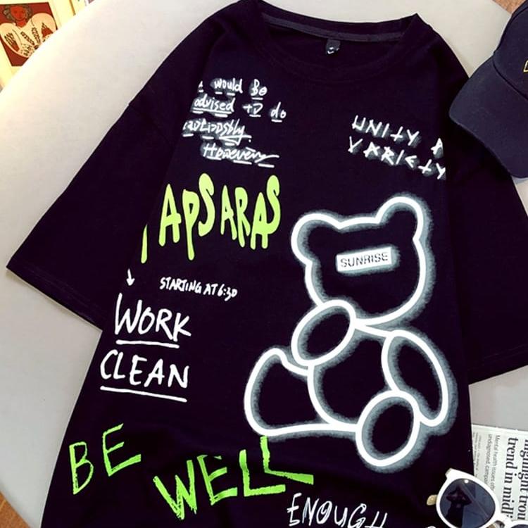 FC - KAOS OVERSIZE BEAR BE WELL T - shirt