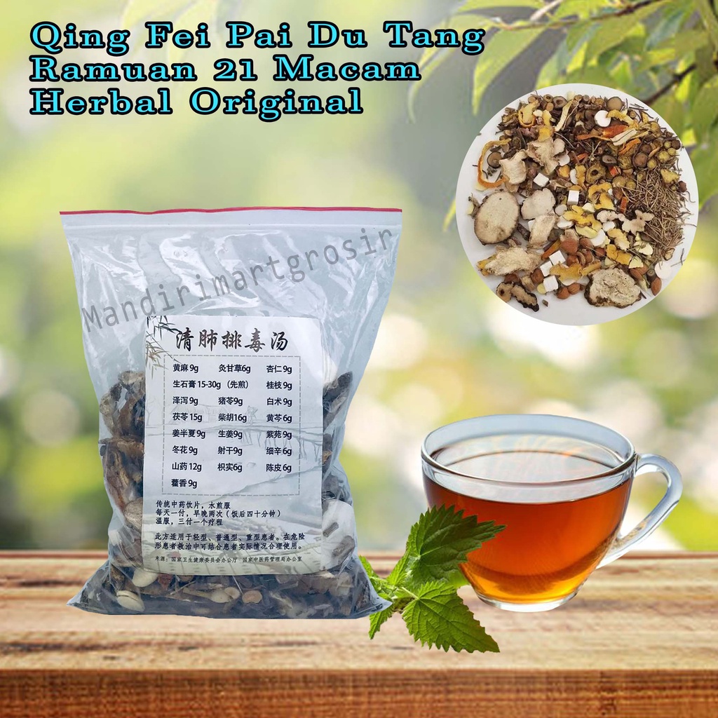 Qing Fei Pai Du Tang/Ramuan Herbal/Ramuan 21 Macam/Herbal Original