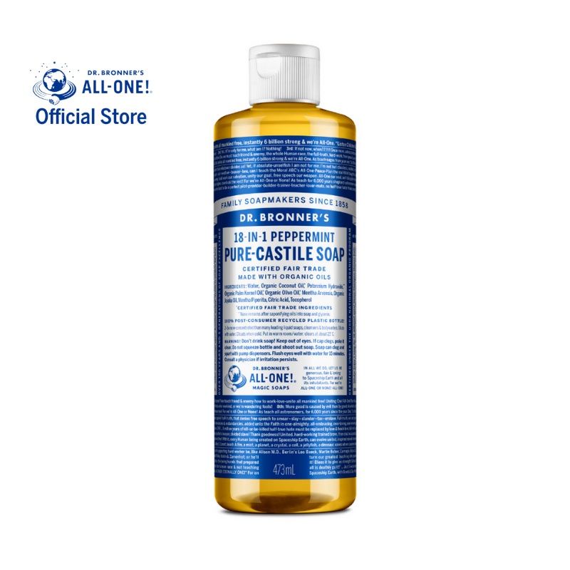 Dr Bronner's Castile Liquid Soap Peppermint 237ml