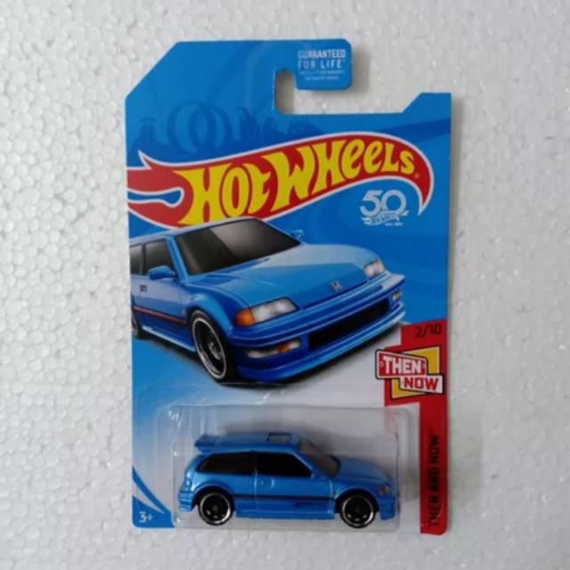 Hotwheels Honda Civic EF biru then and now Blue Kmart near mint