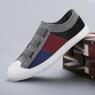 Sepatu Sneakers Casual Pria  Model  Vintage Bahan  Kanvas  