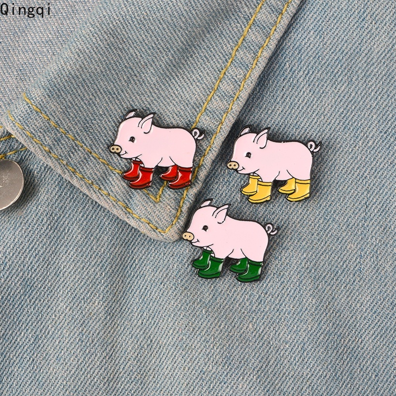 Bros Pin Enamel Bentuk Babi Lucu Untuk Anak
