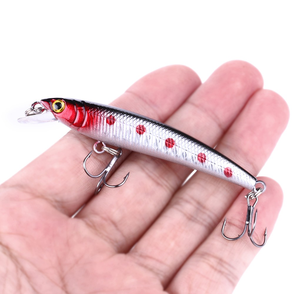 Hengjia 12pcs Umpan Pancing Ikan Minnow 7.5cm / 5.6g