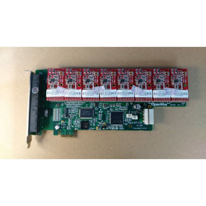 A800E PAPAN DASAR KARTU PCI-E ANALOG 8 PORT TANPA MODUL