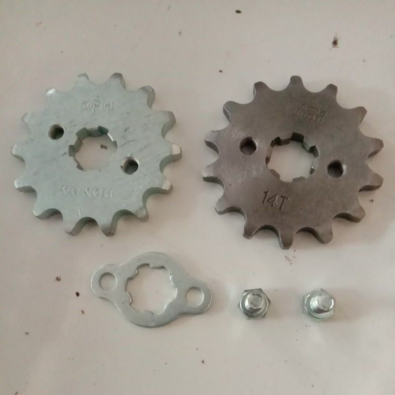 GIR GEAR DEPAN 420 14T HONDA KARISMA KHARISMA C70 SUPRA X125 REVO ABSOLUTE SPROCKET ATAU SPI GIR AJA-1