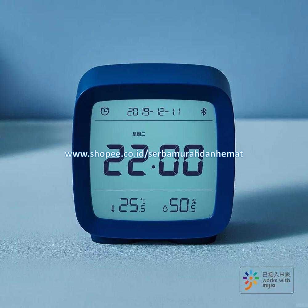 Jam Meja Tanpa Tombol Smart Alarm Clock Temperature Bluetooth QINGPING