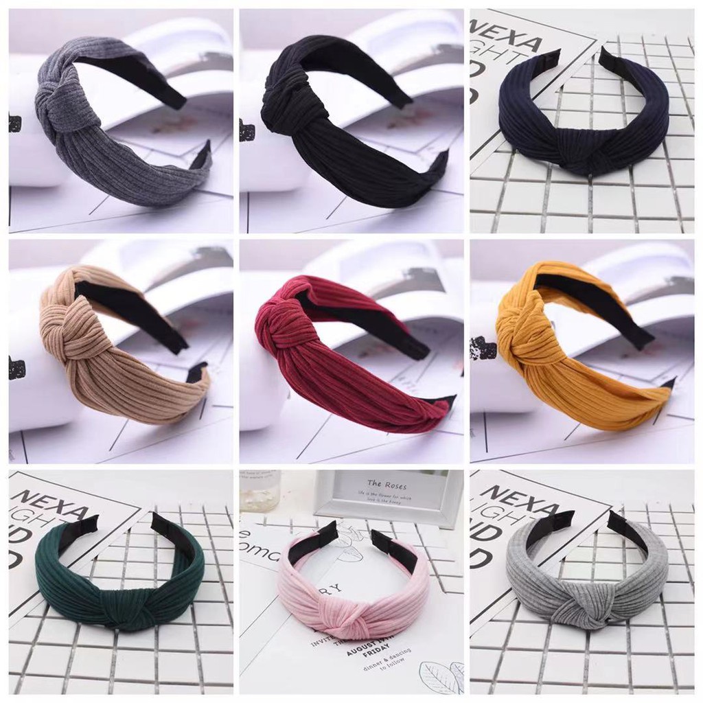 ✅COD Bando Korea Bandana Wanita Murah Bando Polos Bando Simpul Aksesoris Rambut Wanita Import