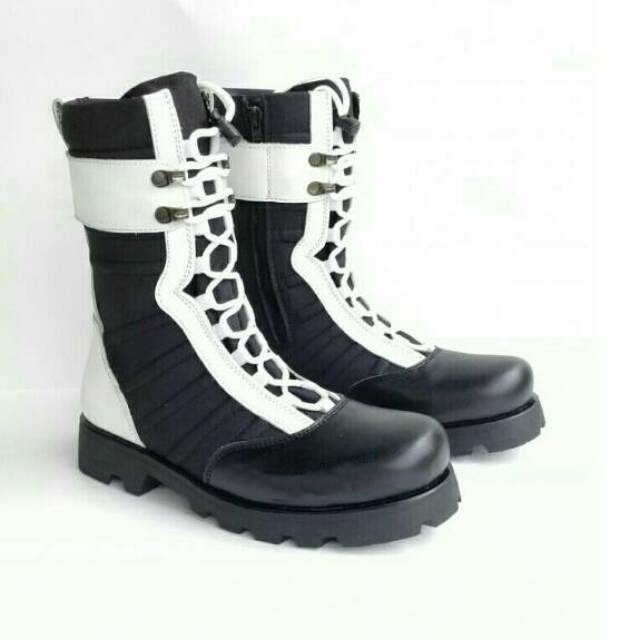 SEPATU PDL NINJA PROVOST TNI KULIT ASLI PROVOST POLISI UJUNG BESI