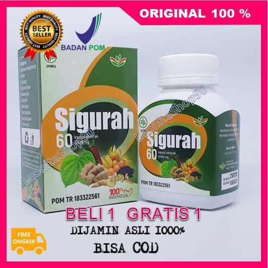 [BISA COD] PROMO Beli1 Gratis1 Kapsul SIGURAH Original Ekstra Herbal Pernapasan Gurah Batuk Berdahak