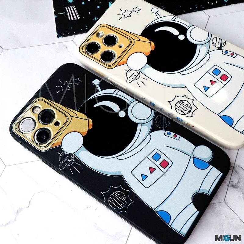 6D ASTRONAUT EDGE- 6D PRINTED - For Iphone 6 7 8 6+ 7+ 8+ X XR XSMAX 11 11PRO 11PROMAX 12PRO MAX