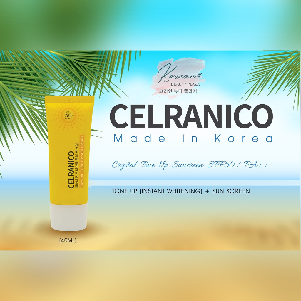 ORIGINAL Celranico Crystal Tone Up Cream SPF50 40ml / Sunscreen Wajah / LEDI MART