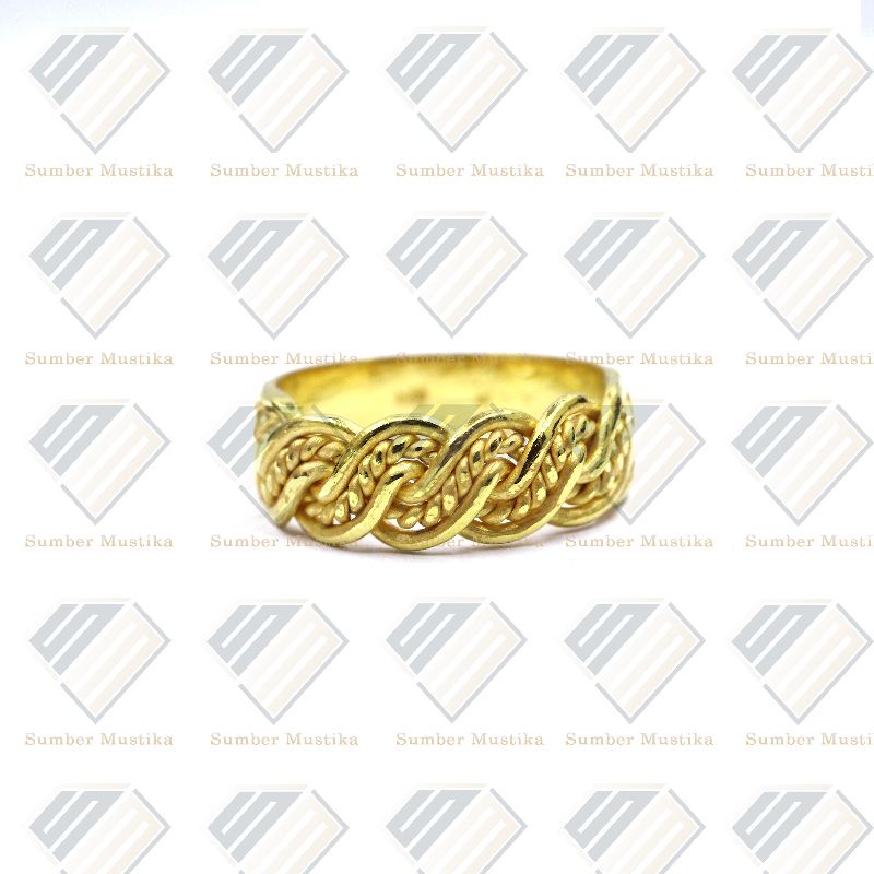 Cincin Emas 24 Karat Model kepang