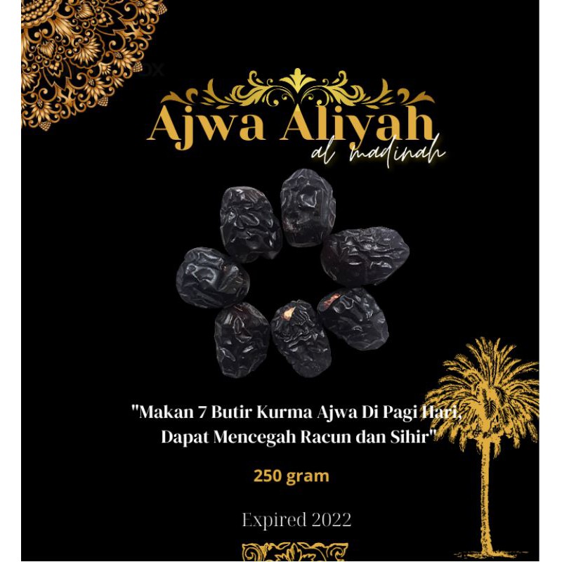 

Kurma Ajwa Aliyah 250 Gram Premium | Kurma Nabi Al Madinah