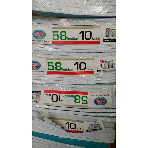 

Buku Tulis Bergaris SiDU isi 58 lembar ada 10 buku