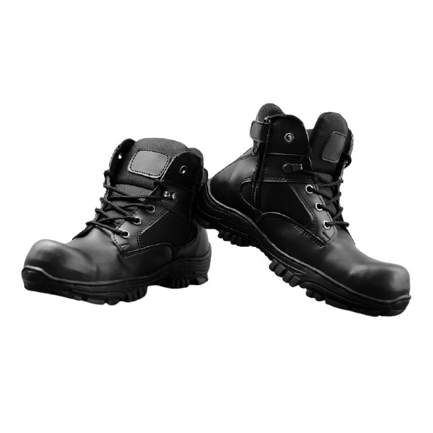 (COD) Sepatu Pria DLT Cheap Pendek 6inci Sleting Boots Safety Sleting Hiking Outdoor Trakking Cowok