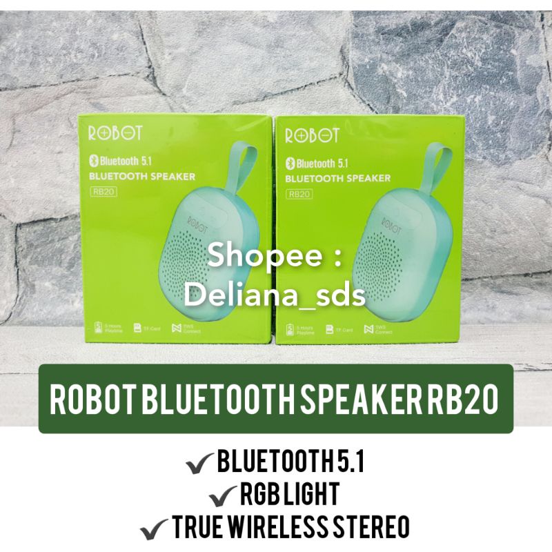 Robot Bluetooth Speaker RB20 Garansi Resmi 1 Tahun Speaker Bluetooth Robot RB20 Bluetooth Speaker Ro