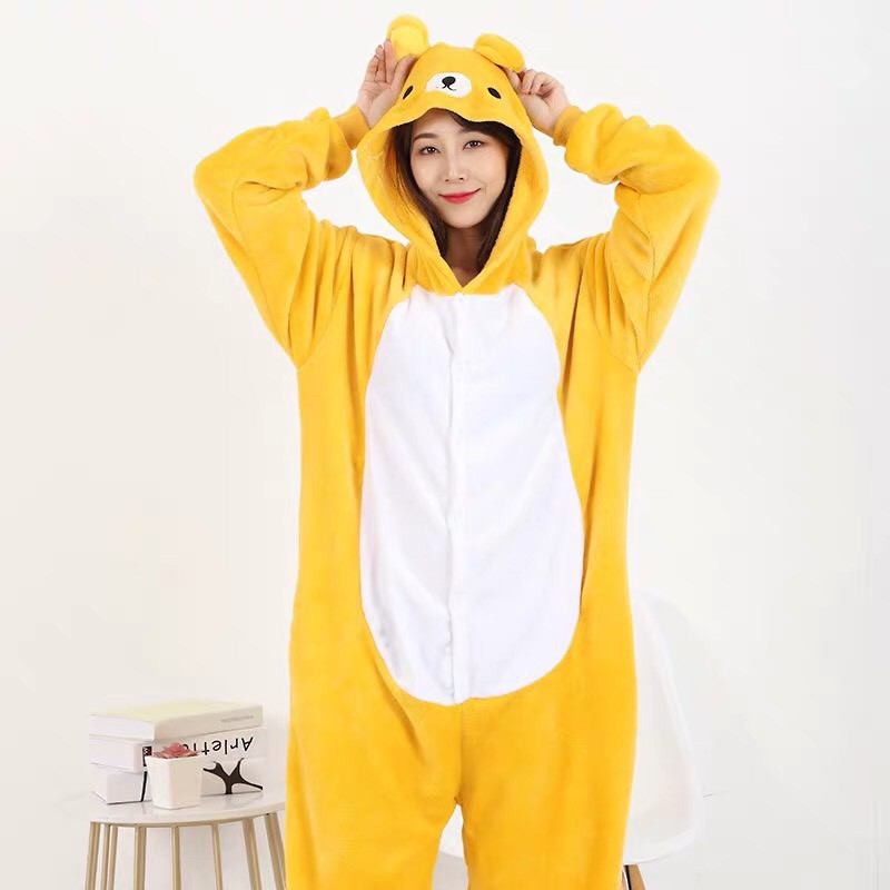 BAJU ONESIE RILAKKUMA BEAR BERUANG PIYAMA KOSTUM COSPLAY