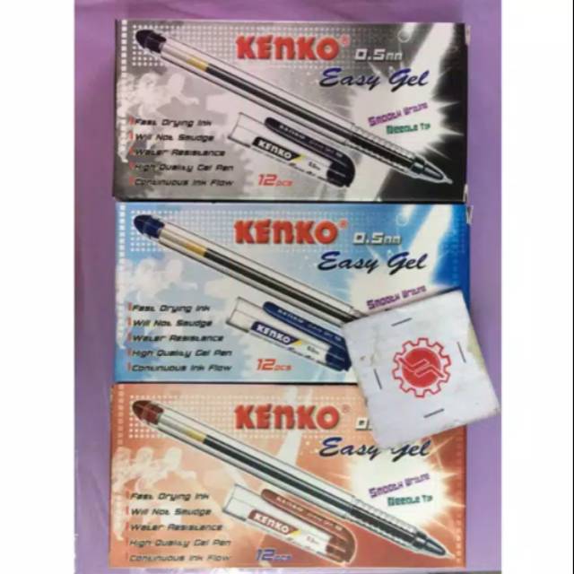 

Easy gel pen kenko 0,5 mm hitam biru merah