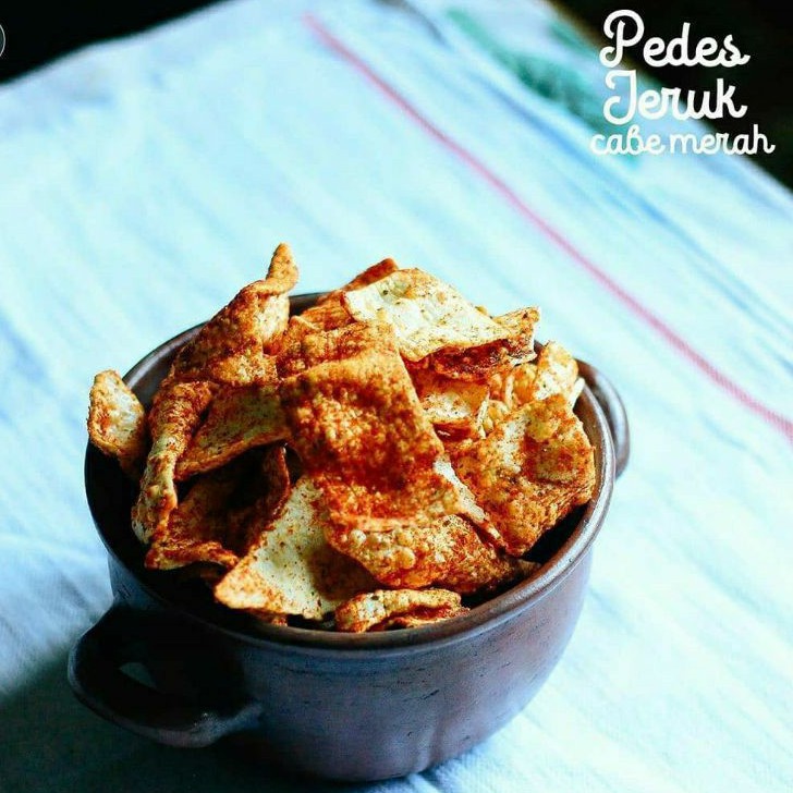 

Kerupuk Slondok Jeruk Pedas 1kg