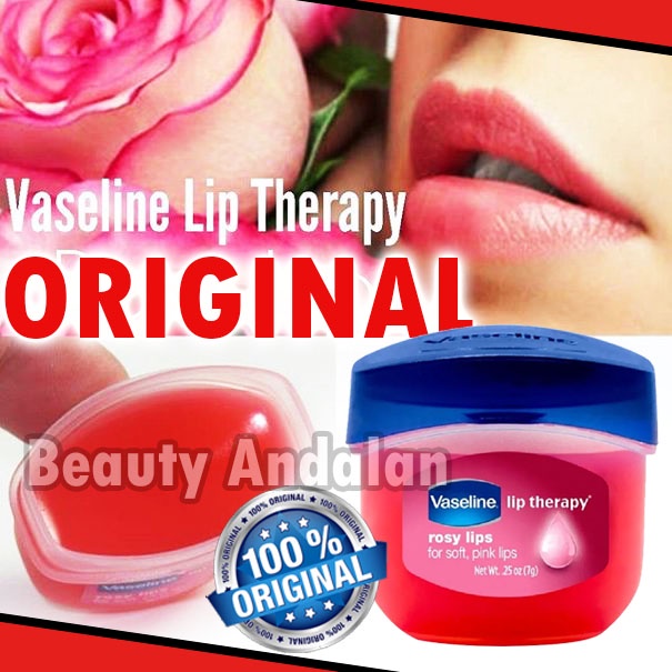Pemerah Bibir Permanen Pria & Wanita Vaseline Lip Therapy Rosy Lips Pemerah Bibir Pria & Wanita Pele