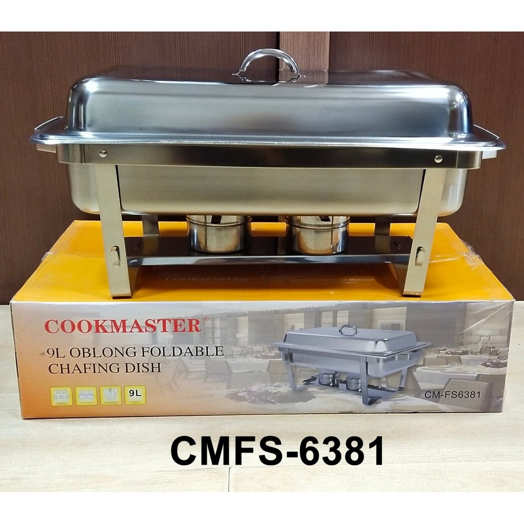 COOKMASTER Oblong Foldable Chafing Dish / Food Warmer 9L – CMFS6381