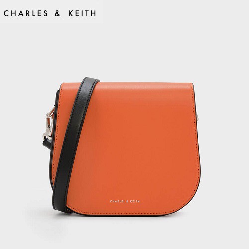 TAS SELEMPANG WANITA CHARLES & KEITH SHOULDER BAG CNK-4328 ORANGE ORIGINAL IMPORT BATAM TERMURAH