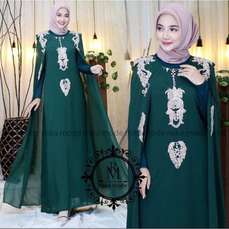 REALPICT FASHION MUSLIM/GAMIS KAFTAN BORDIR/GAMIS MUSLIM/BY RISKA MODE