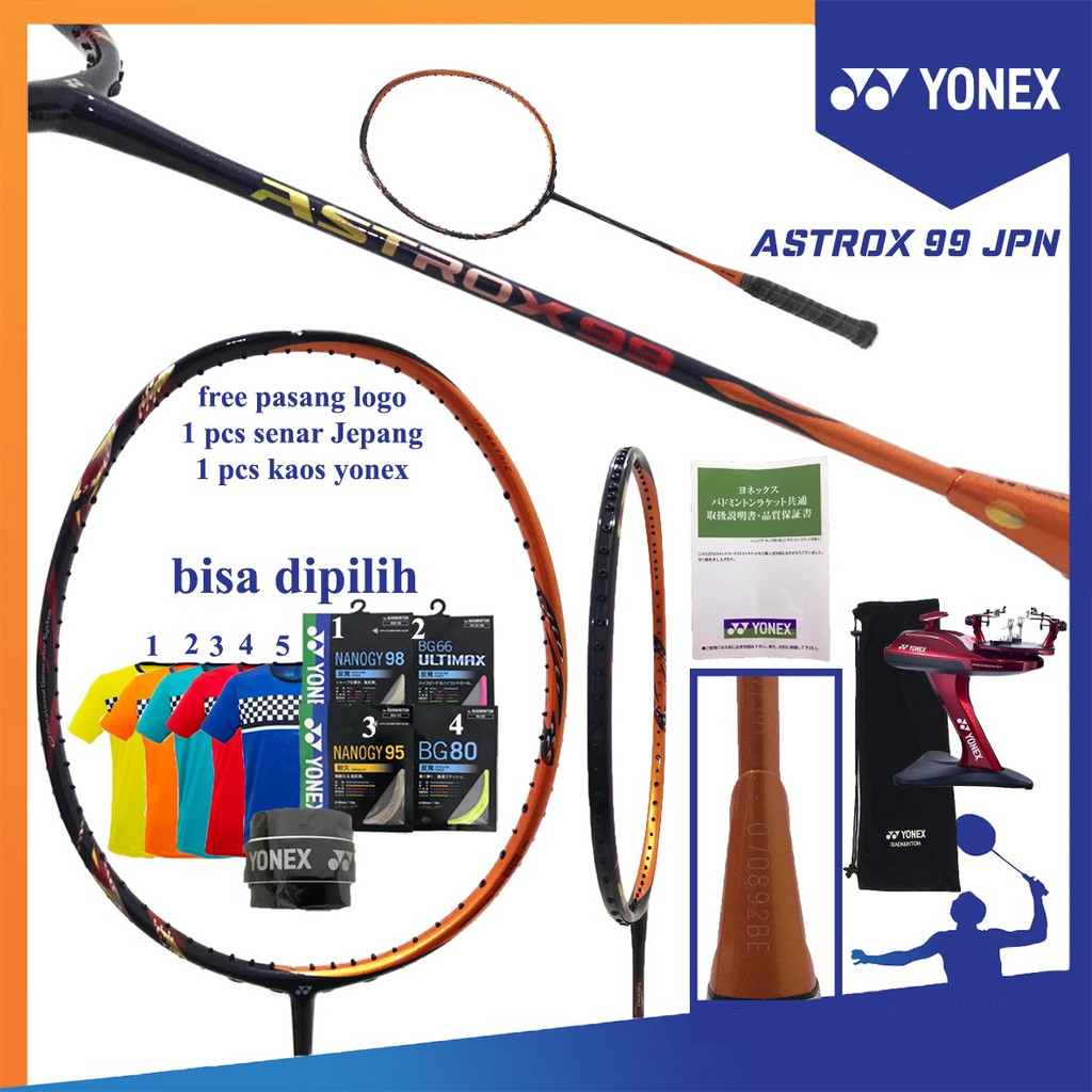 YONEX ASTROX 99 JEPANG  RAKET BADMINTON  ORIGINAL Shopee 