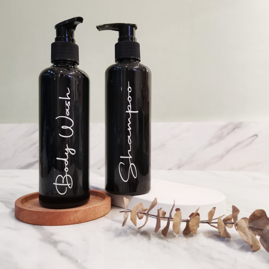 LUXE PREMIUM Botol 250 Ml HITAM Aesthetic Bottle Organizer Botol refill Sabun /botol refill sabun/ botol isi ulang/botol sabun cuci piring/botol sabun/botol pump/botol anak/bathroom organizer/bathroom amenities