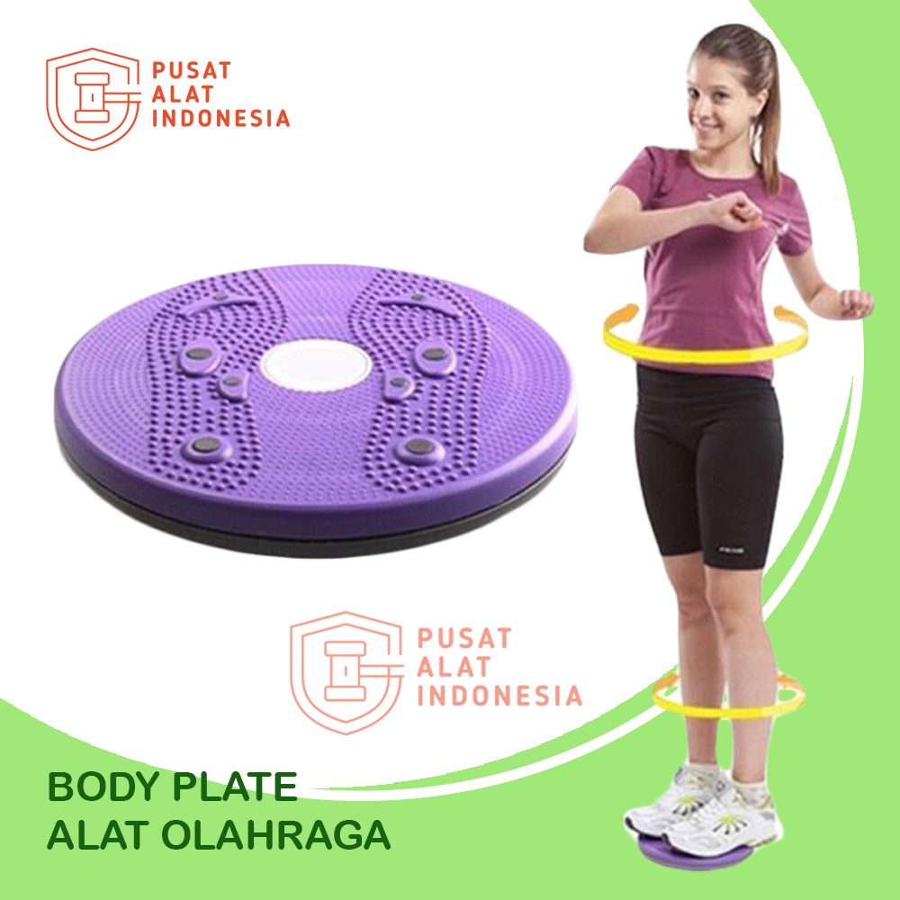 BODY PLATE ALAT OLAHRAGA PELANGSING TUBUH PERUT TRIMMER WAIST ROTATOR OLAH RAGA DIRUMAH