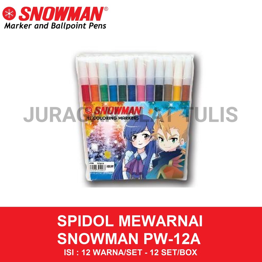 

SPIDOL MEWARNAI SNOWMAN PW-12A / SPIDOL KECIL