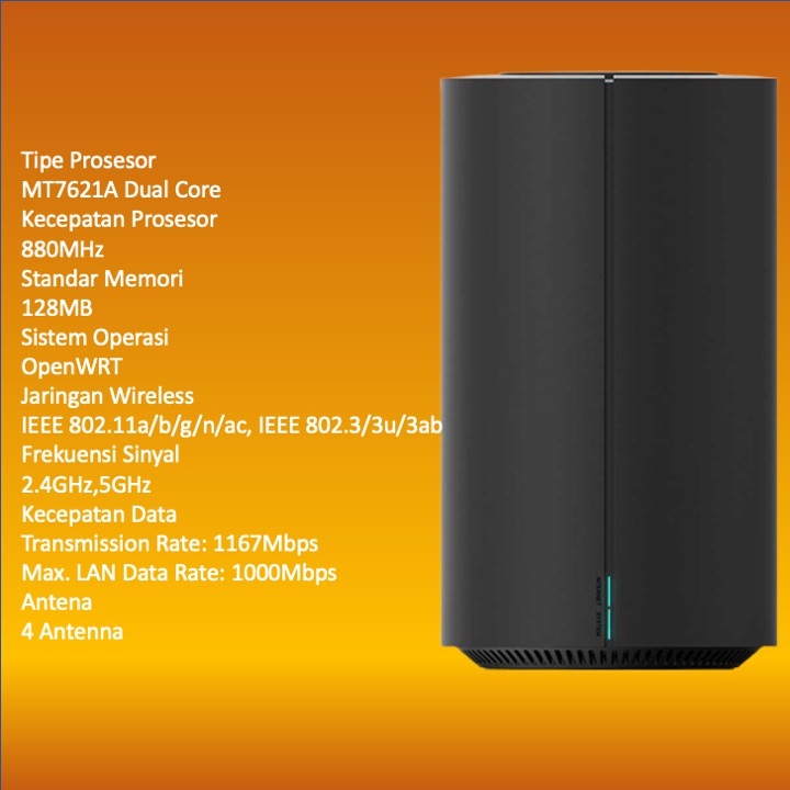 Xiaomi Mi Router WiFi Repeater Gigabit 1733Mbps 802.11AC - Penguat Sinyal WiFi AC2100